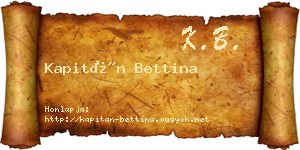 Kapitán Bettina névjegykártya
