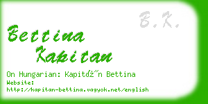 bettina kapitan business card